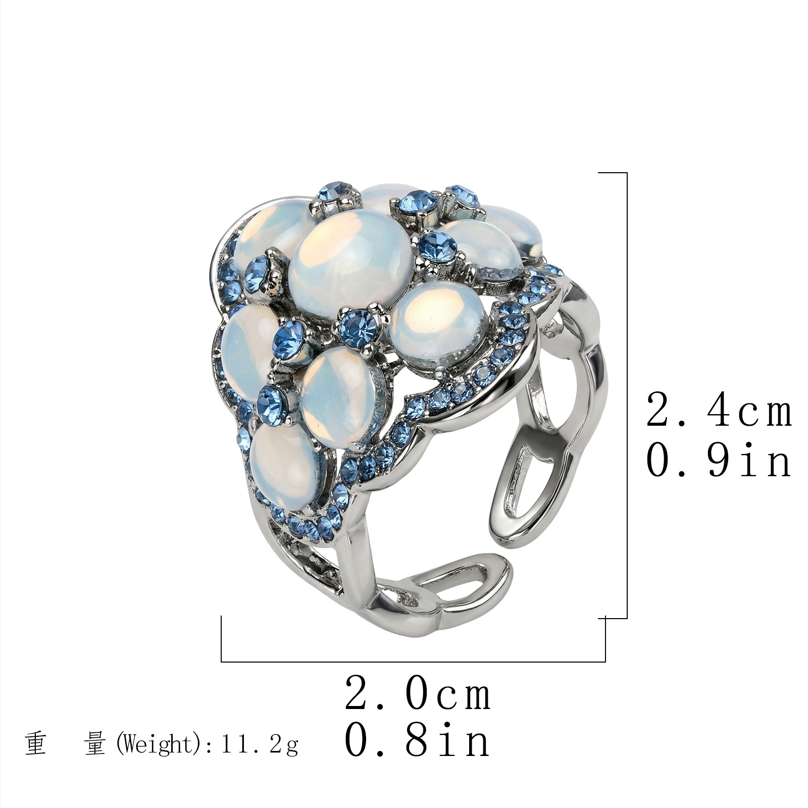 Royal Opal & Sapphire Bridal Set - Image 4