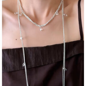 Vintage Silver Waterfall Tassel Necklace